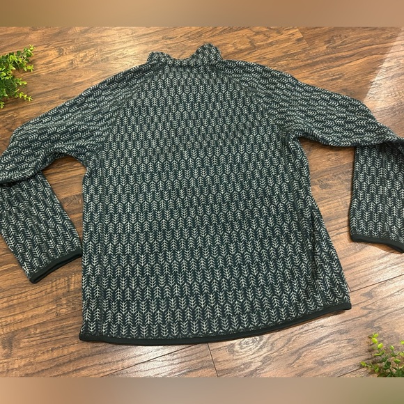 MENS 🌲 PATAGONIA Better Sweater 1/4 zip Pullover Pine Knit Northern Green Large - Picture 3 of 7